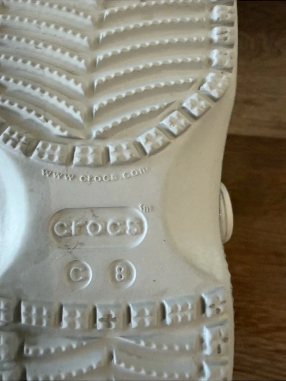 CROCS Kids Glitter Clogs in Silver White